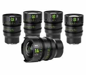 Комплект объективов NiSi ATHENA PRIME Full Frame Cinema Lens Kit 14мм T2.4 + 25мм/35мм/50мм/85мм T1.9 E-Mount Без встроенного фильтра