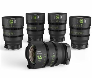 Комплект объективов NiSi ATHENA PRIME Full Frame Cinema Lens Kit 14мм T2.4 + 25мм/35мм/50мм/85мм T1.9 L-Mount