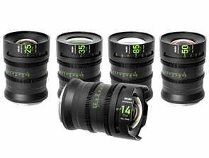 Комплект объективов NiSi ATHENA PRIME Full Frame Cinema Lens Kit 14мм T2.4 + 25мм/35мм/50мм/85мм T1.9 G-Mount Без встроенного фильтра