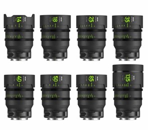Комплект объективов NiSi ATHENA PRIME Full Frame Cinema Lens MASTER Kit 14мм T2.4 + 18мм/135мм T2.2 + 25мм/35мм/40мм/50мм/85мм T1.9 E-Mount