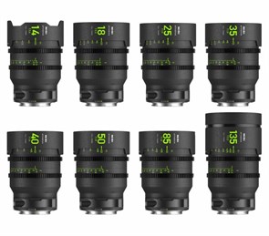 Комплект объективов NiSi ATHENA PRIME Full Frame Cinema Lens MASTER Kit 14мм T2.4 + 18мм/135мм T2.2 + 25мм/35мм/40мм/50мм/85мм T1.9 RF-Mount