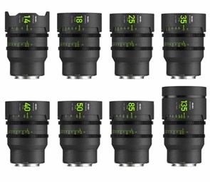 Комплект объективов NiSi ATHENA PRIME Full Frame Cinema Lens MASTER Kit 14мм T2.4 + 18мм/135мм T2.2 + 25мм/35мм/40мм/50мм/85мм T1.9 E-Mount Без встроенного фильтра