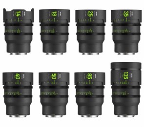 Комплект объективов NiSi ATHENA PRIME Full Frame Cinema Lens MASTER Kit 14мм T2.4 + 18мм/135мм T2.2 + 25мм/35мм/40мм/50мм/85мм T1.9 G-Mount Без встроенного фильтра