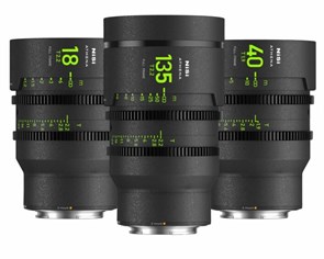 Комплект объективов NiSi ATHENA PRIME Full Frame Cinema Lens ADD-ON Kit 18мм/135мм T2.2 + 40мм T1.9 E-Mount Без встроенного фильтра