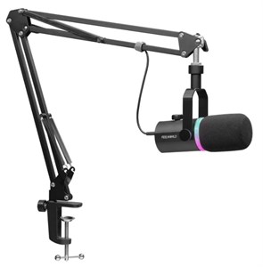 Микрофон для подкастов Feelworld PM1 XLR USB с Boom Arm-пантографом
