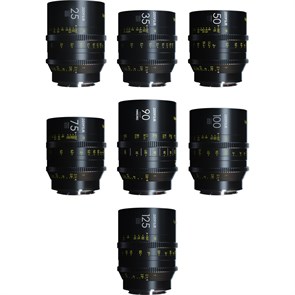 Комлект объективов DZOFilm Vespid Kit B 25,35,50,75,100,125 T2.1 + макро объектив 90mm T2.8 крепление PL&EF