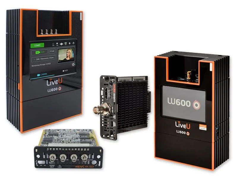 Вид спереди, сзади, разьемы видеосендера LiveU LU600 PEG Bundle