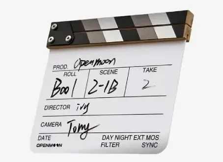 Кинохлопушка Openmoon Walnut Clapperboard 28 x 24 см English Черно-Белая
