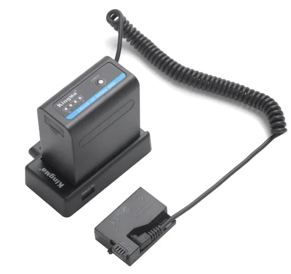 Комплект: Адаптер питания Kingma DR-LPE8 + Аккумуляторная площадка BM-F980D NP-F + Аккумулятор NP-F980D DR-LPE8-PB Kit