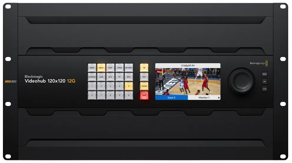 Коммутатор Blackmagic Videohub 120x120 12G Zero-Latency Video Router
