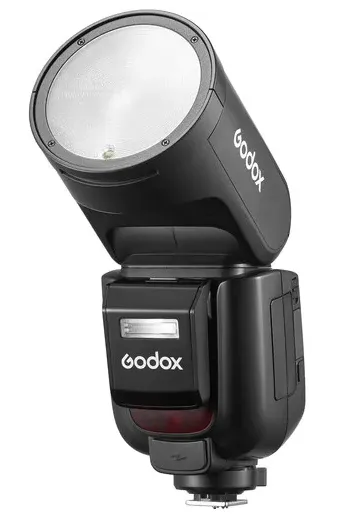 Вид спереди вспышки накамерной Godox V1Pro O