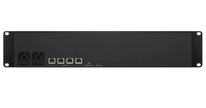 Вид сзади док-станции Blackmagic Media Dock для URSA Cine 12K