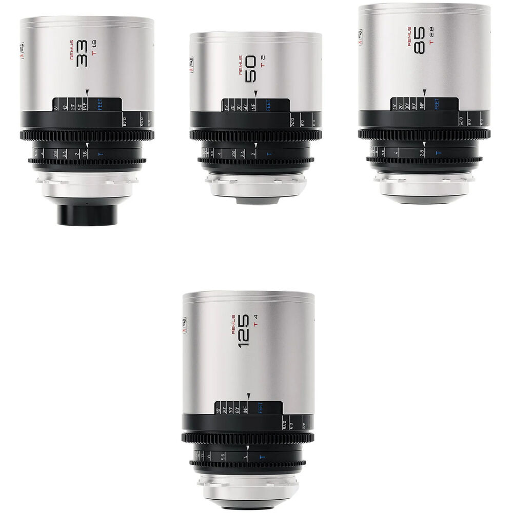 Комплект объективов BLAZAR LENS Remus 33/50/85/125 мм 1.5x Full-Frame Anamorphic Arri PL