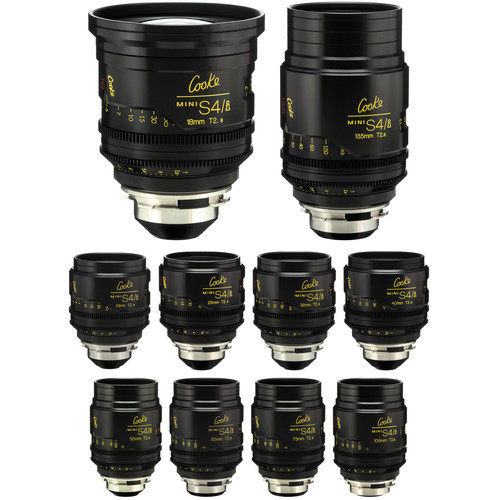 Комплект объективов Cooke miniS4/i S35 T2.8 Primes 18/21/25/32/40/50/65/75/100/135 mm