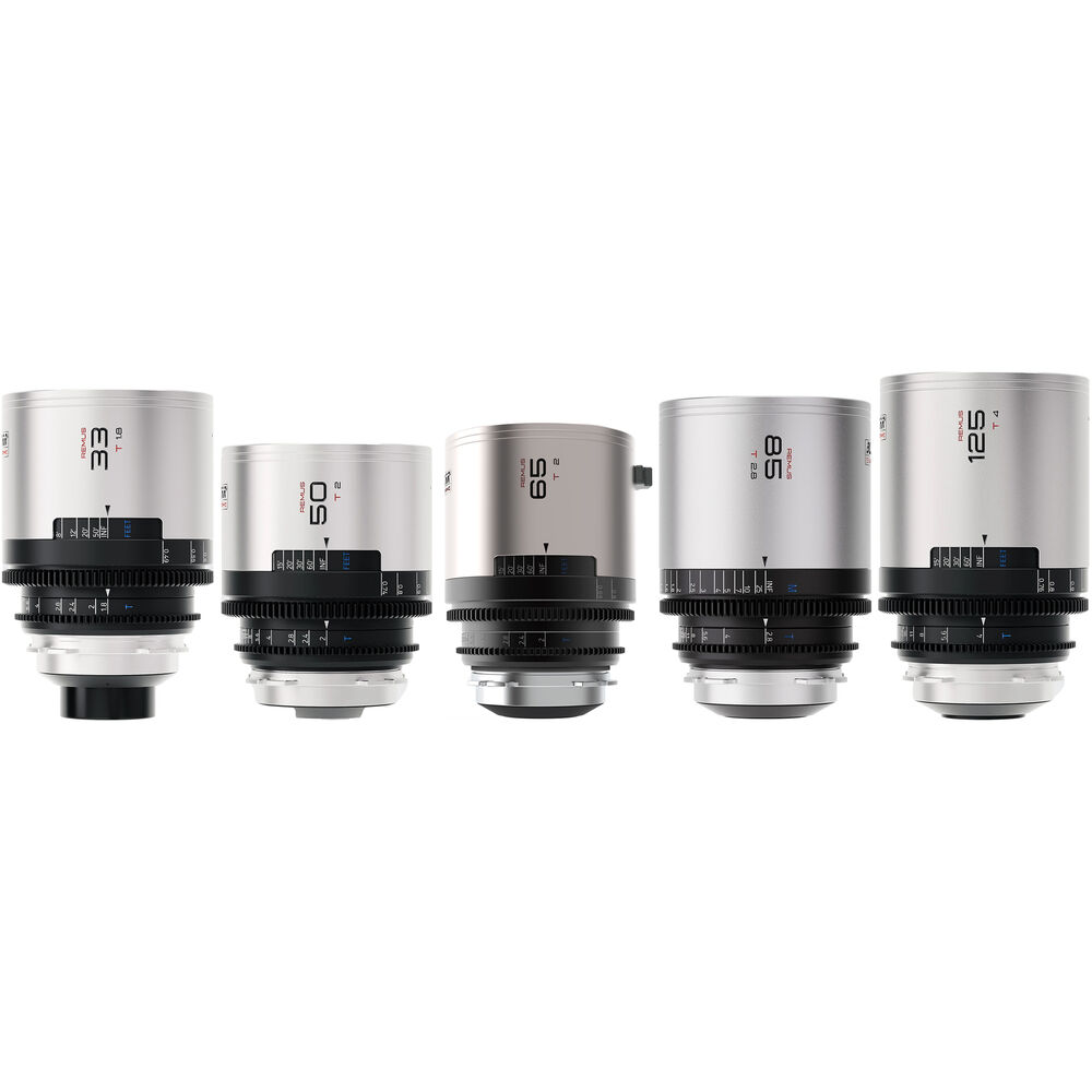 Комплект объективов BLAZAR LENS Remus 33/50/65/85/125 мм 1.5x Full-Frame Anamorphic Arri PL