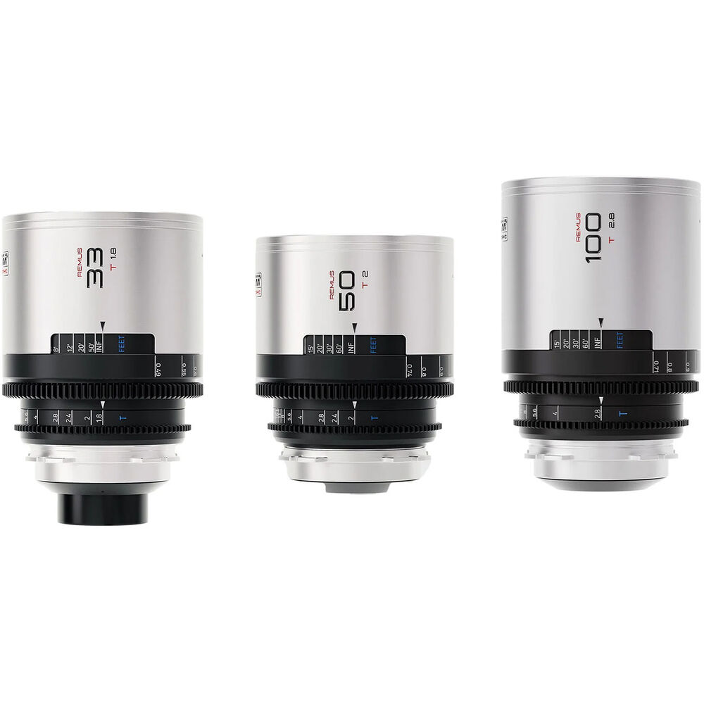 Комплект объективов BLAZAR LENS Remus 33/50/100 мм 1.5x Full-Frame Anamorphic Arri PL