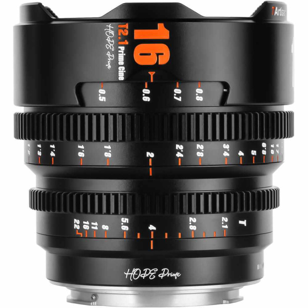 Объектив 7Artisans Hope S35 Cine Lens Sony E (16 мм T2.1 16T21B-E, Черный)