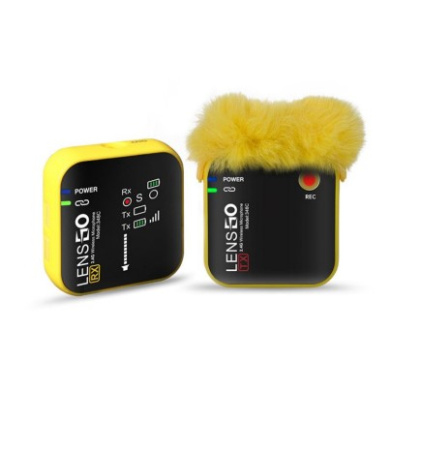 Петличный микрофон LensGo 348C 1v1 (Жёлтый)