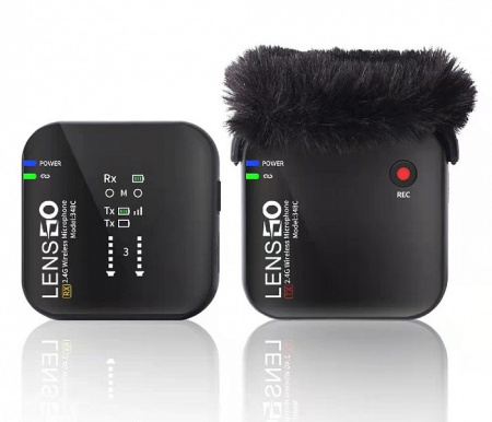 Петличный микрофон LensGo 348C 1v1 (Чёрный)