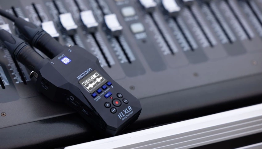 Крупный план аудиорекордера Zoom H1 XLR
