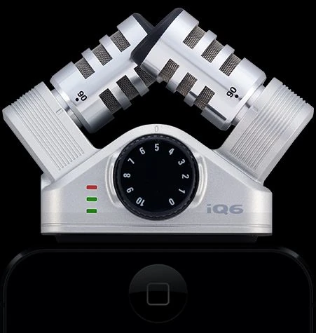 Крупный план микрофона Zoom iQ6