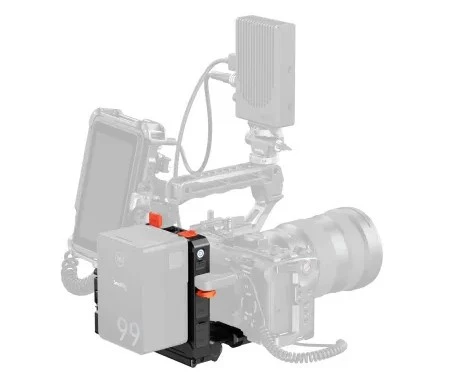 Применение аккумуляторной площадки V-Mount SmallRig 5899 Intelligent Power Management & Arca-Swiss Quick Release Plate
