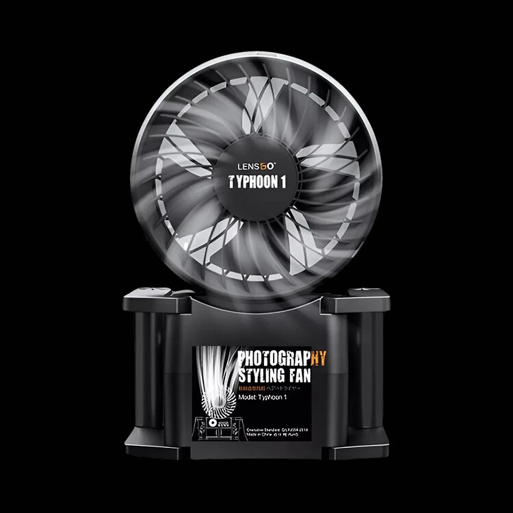 Крупный план вентилятора LensGo Typhoon 1 Professional Styling Fan