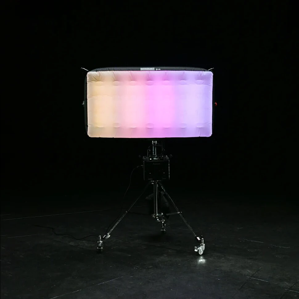 Применение надувной RGB панели Aputure INFINIMAT 1x4 Clear Softbox