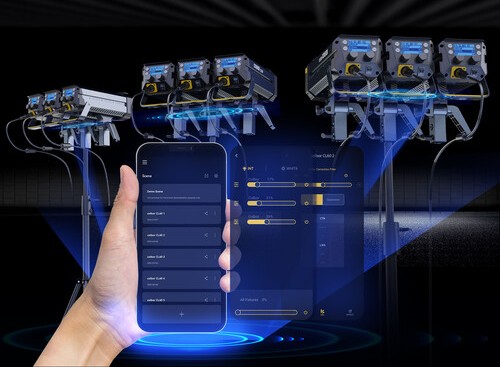 Управление осветителем COLBOR CL330 через приложение