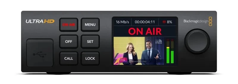 Вид спереди энкодера Blackmagic Streaming Encoder HD
