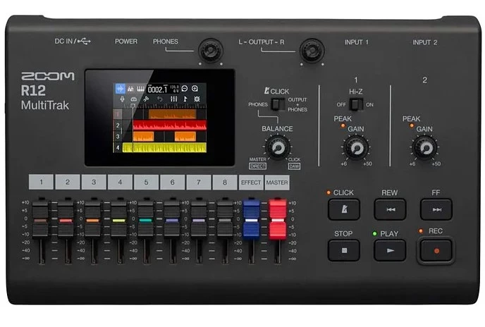 Крупный план аудиорекордера Zoom R12