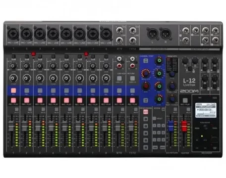 Крупный план микшера Zoom L-12 LiveTrak