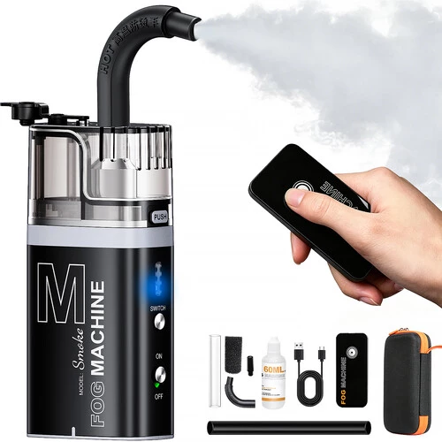 Крупный план портативного генератора дыма LensGo Smoke M