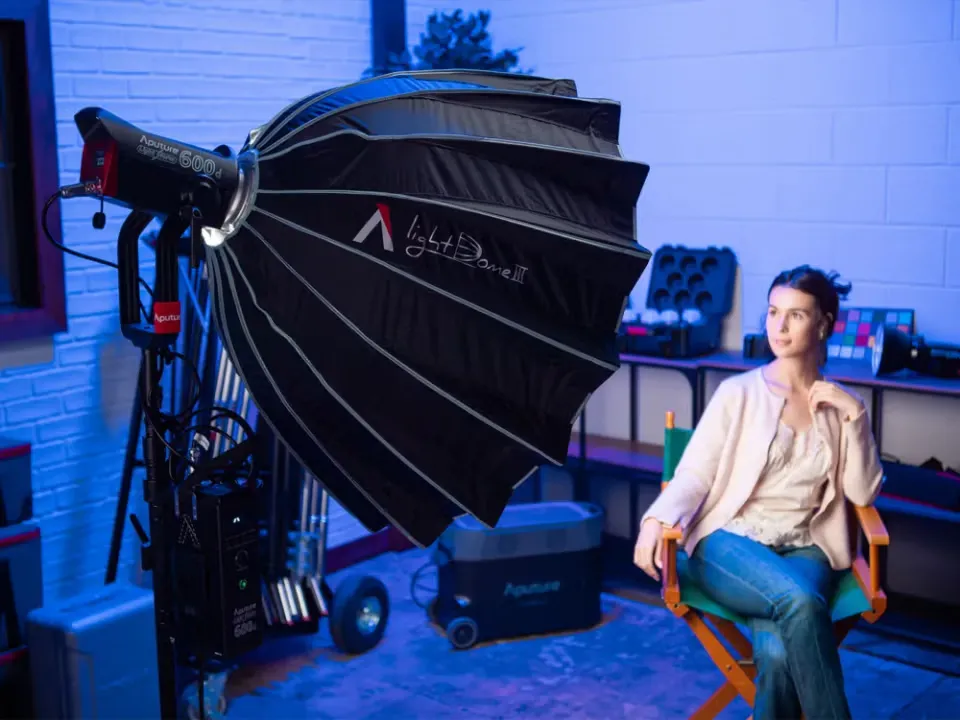 90 см софтбокс при съемке интервью