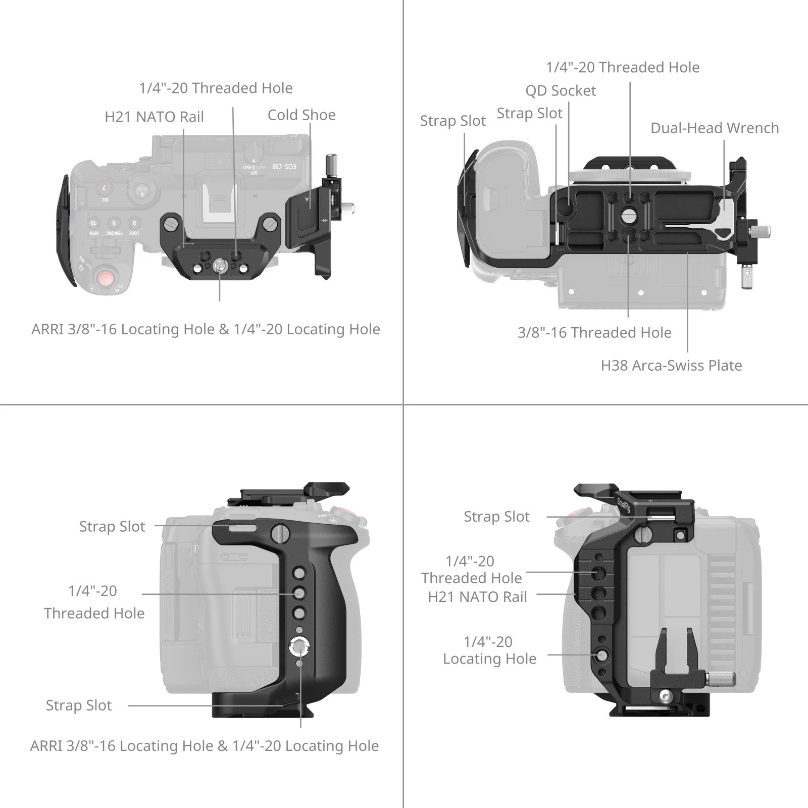 Клетка-Smallrig-5656-Basic-Cage-Kit-для-Canon-EOS-C50_1